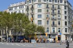Estat de l'encreuament entre Passeig de Gràcia i Gran Via a les 15:00h. aprox